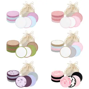 Reusable Makeup Remover Pads + Cloth Bag, Suitable for All Skin Types, Face Washing, Cleansing, Removing Makeup