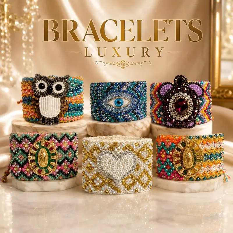 Handmade Crochet Bracelet – Colorful Boho Woven Jewelry