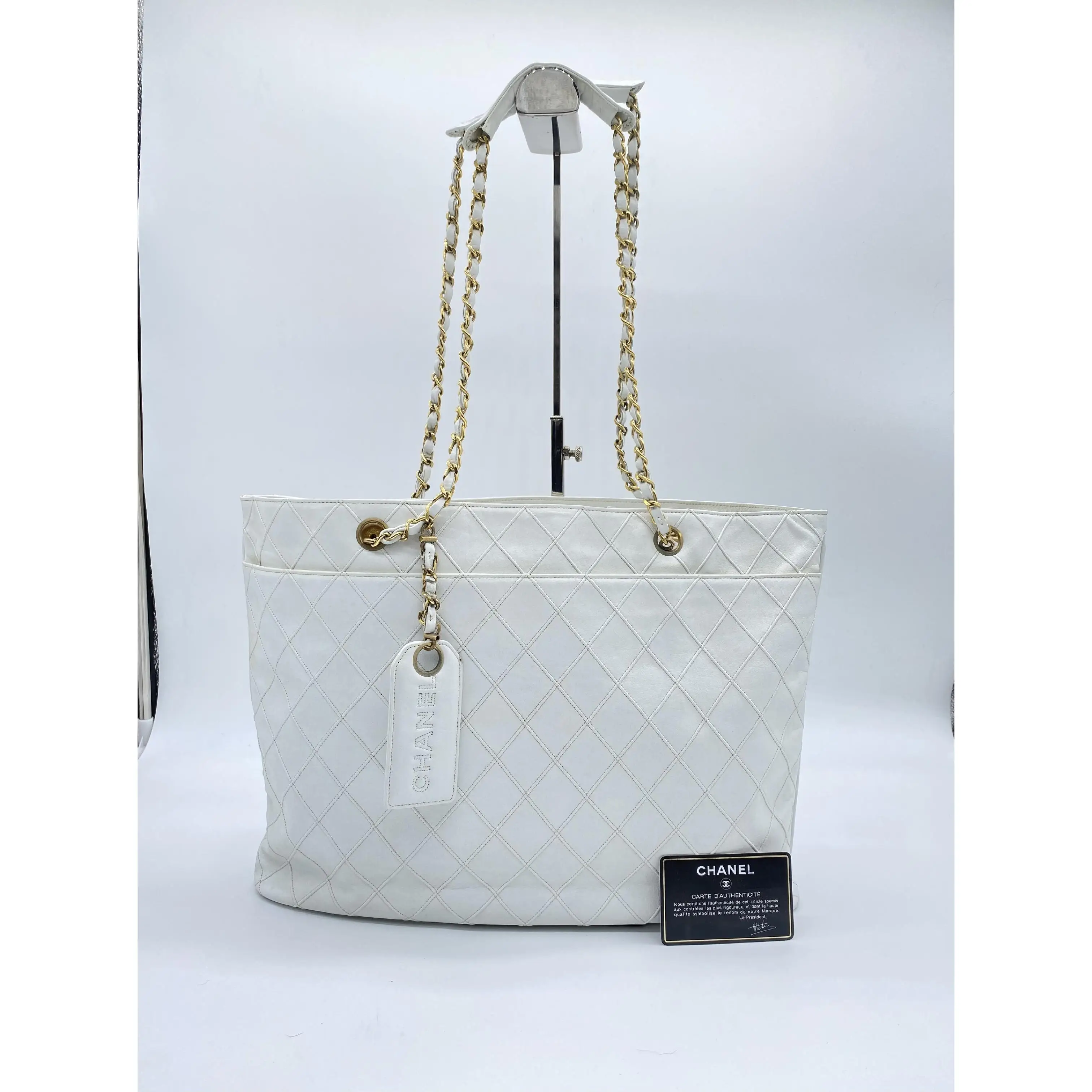 Pre-owned CHANEL PVC Shoulder Bags Tote Bag with 0 Series Card Tote Bag Tote Bag