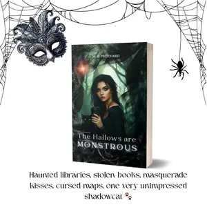 The Hallows are Monstrous by M. R. Pritchard Gothic Halloween Novella Veil of Shadows Dark Fantasy Romance 4x6 Mini Book Series