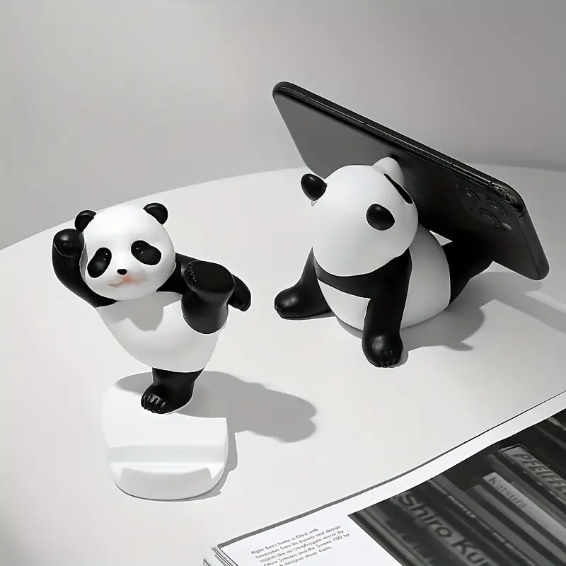 Desktop Decoration Office Gift Decoration Panda Desktop Phone Tablet Stand Men's Phone Stand Giving Girlfriend Boyfriend Birthday Gift Desktop Phone Holder Cell Phone Holder Cell Phone Mounts