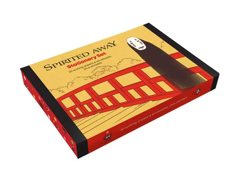 Studio Ghibli Spirited Away Collectible Stationery Set - Hayao Miyazaki Themed, Japanese Art, 30 Letter-Writing Sheets, 30 Envelopes, 6 Unique Designs, 6-1/8 x 8-7/8 in English Cards, 70 Stickers, Gift for Performing Arts Enthusiasts