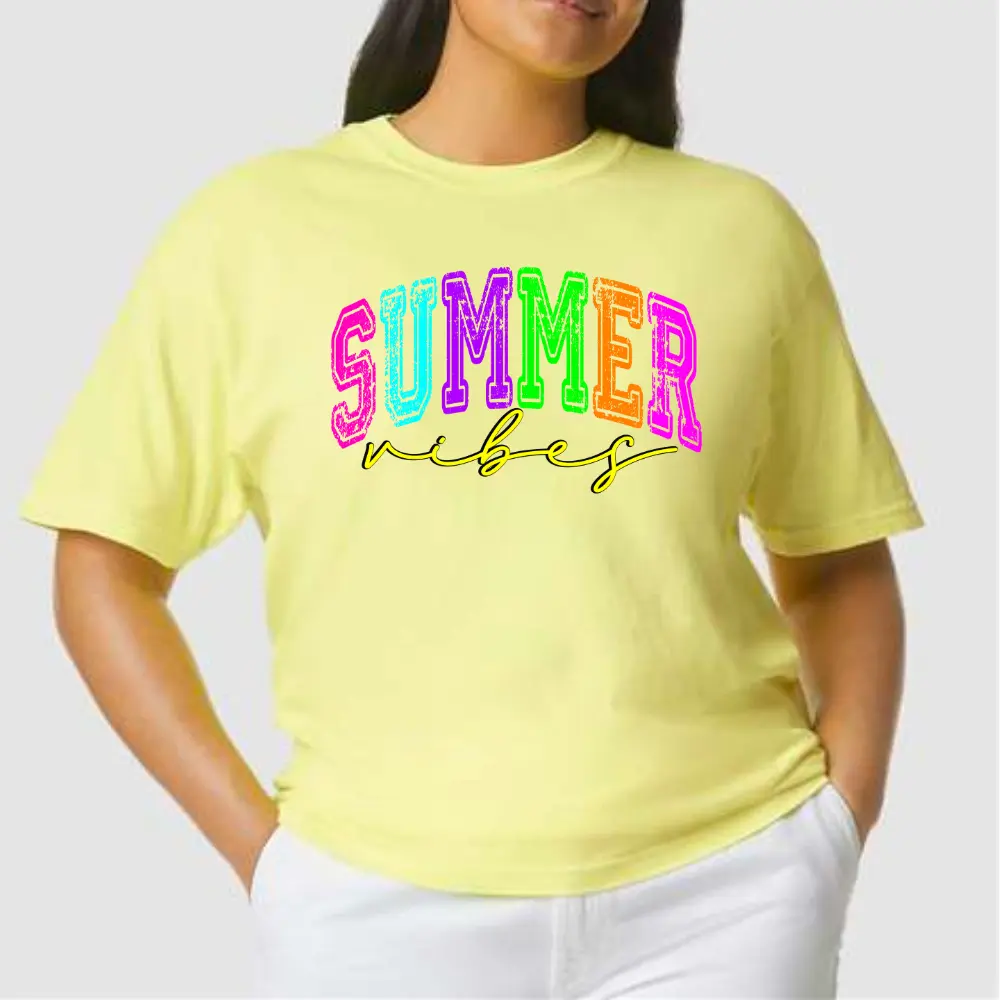 Summer Vibes Comfort Color Tee Shirt, Summer Comfort colors, Summer shirt, graphic Tee shirt, cute summer Tee shirt, Summer Vibes shirt,  apparel, Womenswear