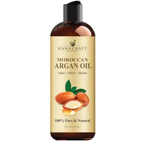Handcraft Blends Moroccan Argan Oil - 8 Fl Oz - 100% Pure and Natural - Premium Grade Carrier Oil for Skin and Hair - Hair and Body - Massage - Cold-Pressed