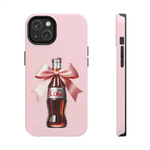 Diet Coke Phone Case, Valentine Gift, Aesthetic iphone case, iphone 14, 15, 16 Diet Coke Girly Gift, Coquette design, Bow