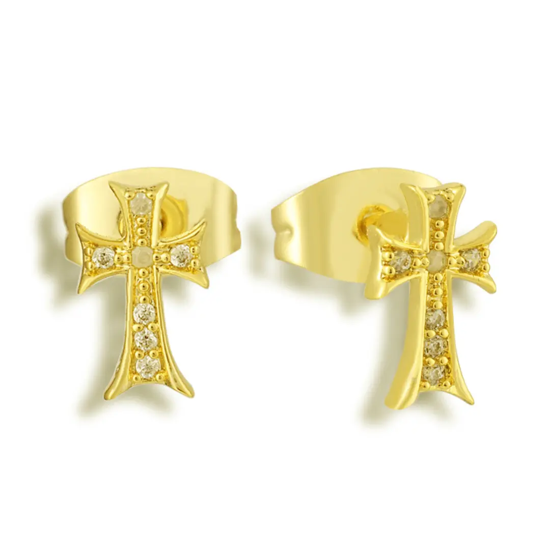 EVRY JEWELS Gold or Silver Plated Women's Hypoallergenic Crossed Earrings
