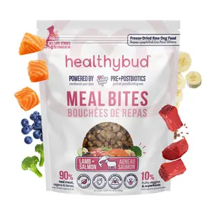 Healthybud Beef Meal Bites - Freeze Dried Raw With Pre & Postbiotics for Better Digestion