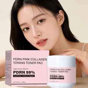 1PCS PDRN Pink Collagen Toner Pad — 99% PDRN Soothing Glow 2-in-1 Toner Mask  For Sensitive Skin Daily Care