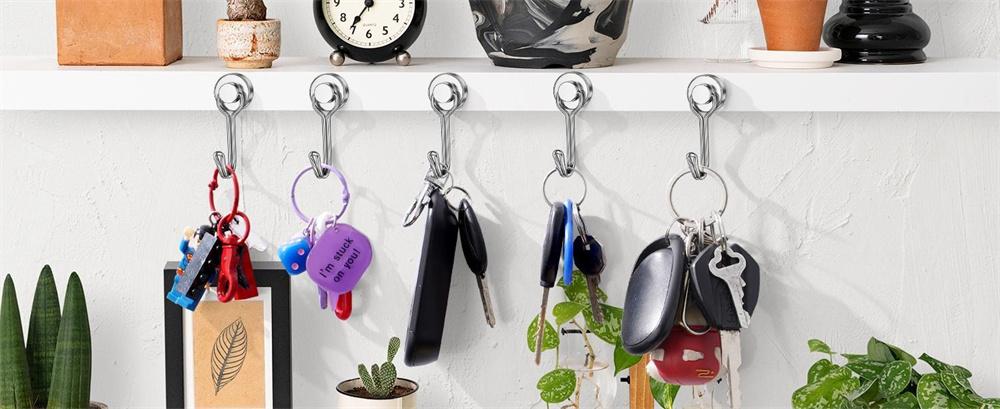 8/16 Pack Swivel Swing Magnetic Hooks 30LBS – Strong Neodymium Hooks for Cruise Cabins, Kitchen, Fridge & Other Magnetic Surfaces, Cruise Essentials 2026 Upgraded Version home essentials