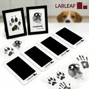 Larleaf Paw Print Kit, Dog Nose Ink Pads, 4 Mess-Free Paw Print Stamp Pads + 2 Frames, Clean Touch Ink Pad, Keepsake Gift For Pet Dogs And Cats, Memorial Gift For Pets, Pet Memorials, Dog Stuff