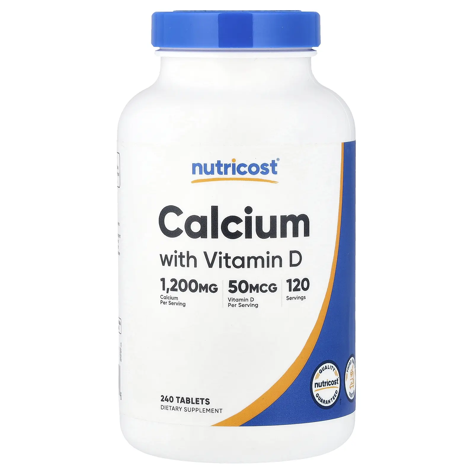 Nutricost Calcium with Vitamin D, 240 Tablets