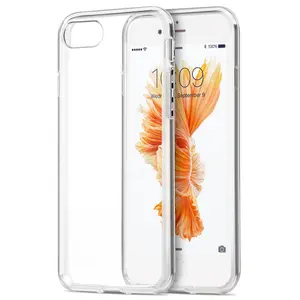 Case for iPhone SE 2022/2020, Transparent See-Thru Clear Flex Gel TPU Skin Slim Cover fits SE3, SE2, iPhone 8, iPhone 7
