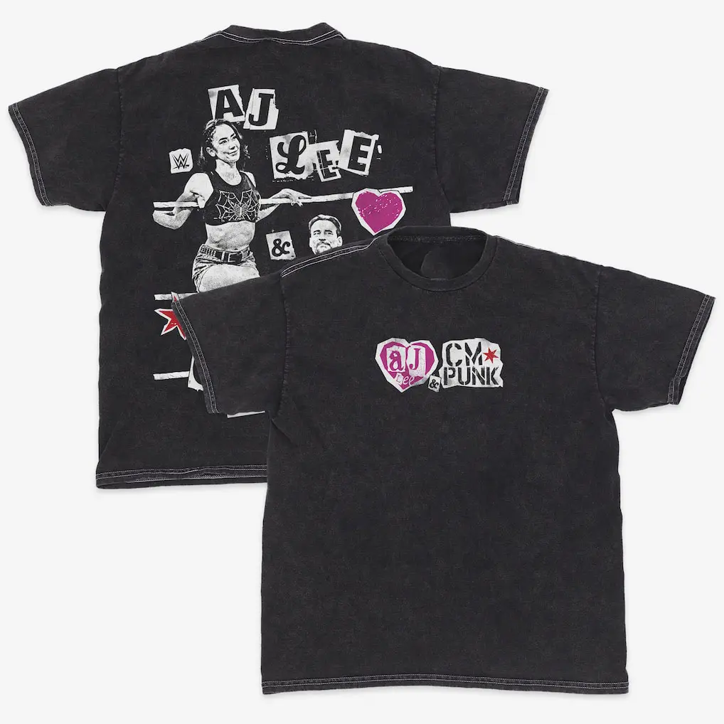 AJ Lee & CM Punk Relationship Goals Graphic T-Shirt ,Retro WWE Graphics Tee, Wrestling Shirt, Gift For Fan , For Men And Women