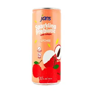 JANS Vietnamese Lychee Sparkling Juice Drink 250ml - Low Sugar, Collagen & Prebiotics Enriched JANS Vietnamese Lychee Sparkling Juice Drink 250ml - Low Sugar, Collagen & Prebiotics Enriched