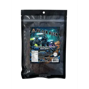 Black Rock Cracked Black Pepper Beef Jerky - Bold Flavor Snack for Off-Road Warriors 3oz Bag Deep Savory Premium Beef