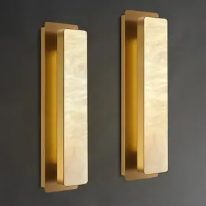 2-Light LED Alabaster Wall Sconces (Set of 2)