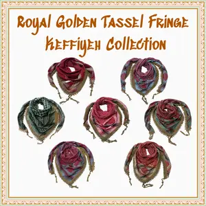 Golden Tassel Fringe Heritage Keffiyeh Collection
