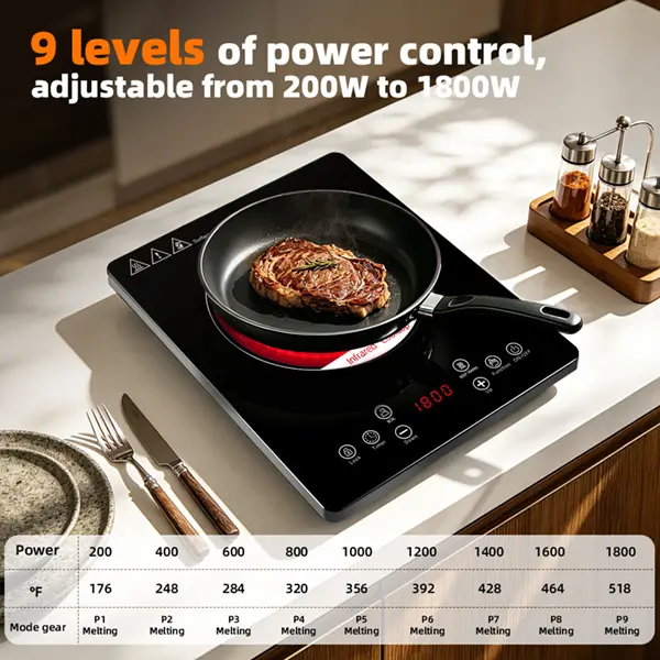 Hankesi portable 1800W, 9-speed single head stove
