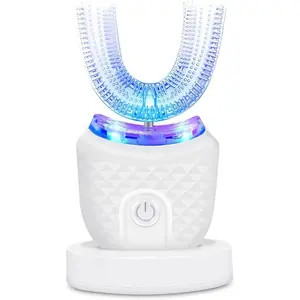 Ultrasonic Electric Toothbrush, U Shaped Automatic Toothbrush for Adults 360 °   Whole Mouth Toothbrush Whitening IPX7 Waterproof
