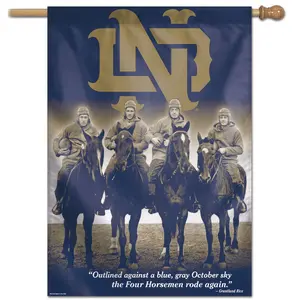 Notre Dame Fighting Irish Four Housemen Vertical Flag - 28" X 40"