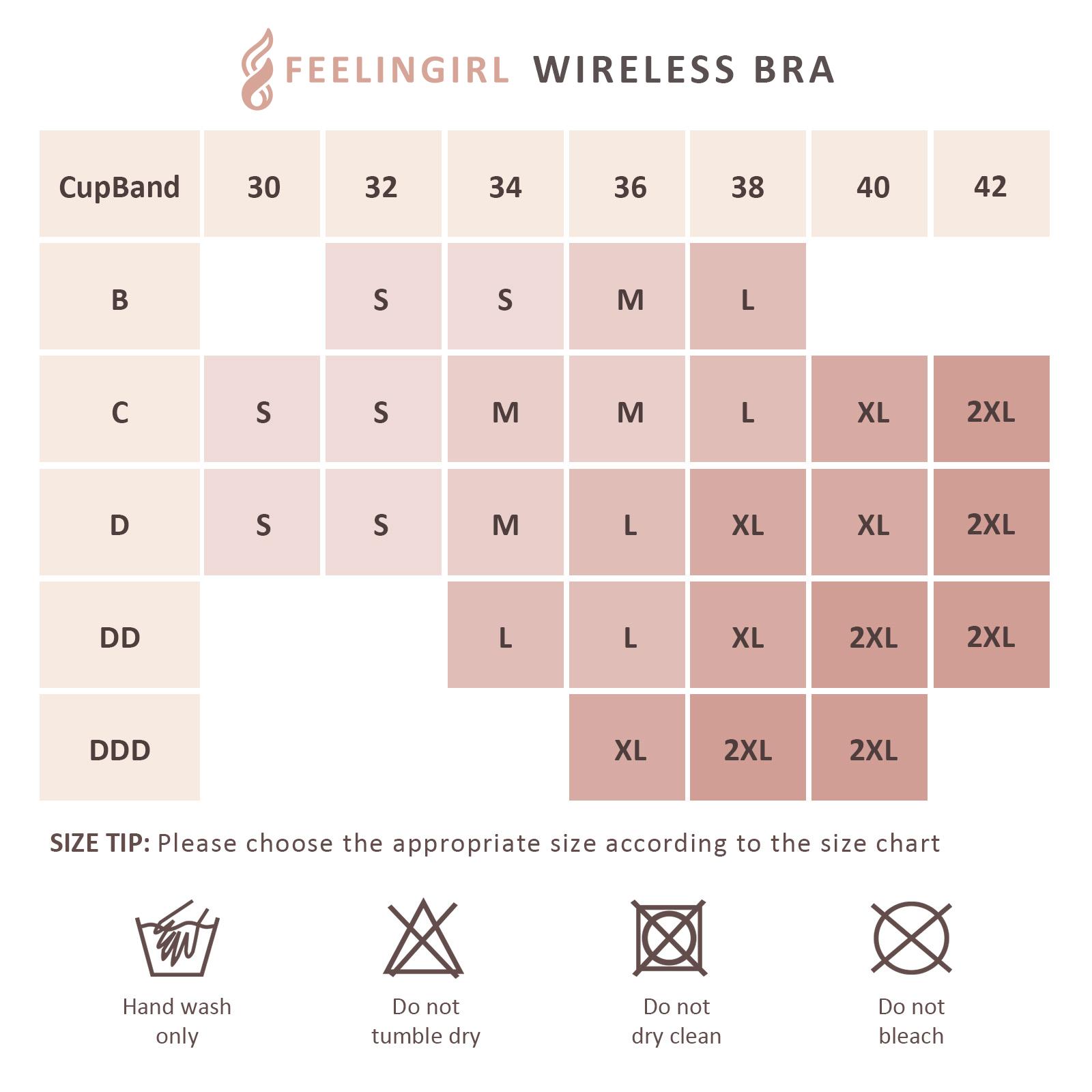 FeelinGirl Women's Wireless Padde Bra Full Coverage Plus Size Comfort Bra Seamless Everyday Bra