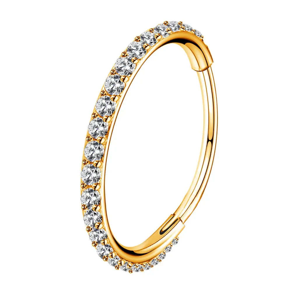 Gold Hoop Hinged Segment Ring