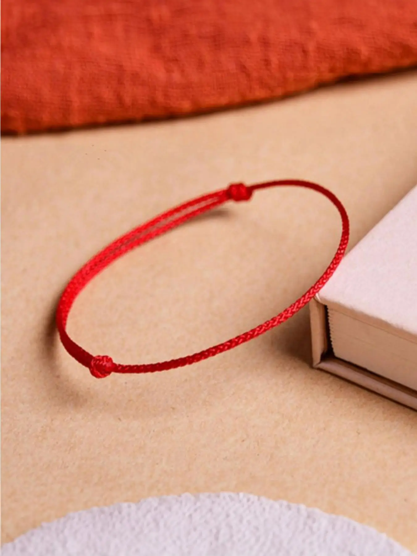 Women's Simple Solid Color Braided Bracelet, Casual Matching Lucky Red Rope Bracelet for Women and Girls, Fashion Accessories Gift, Exquisite Chic Gif