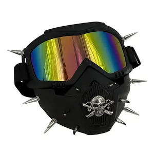 Spike Skull Steampunk Gothic Full Face Masquerade Mask Cosplay Halloween Mask