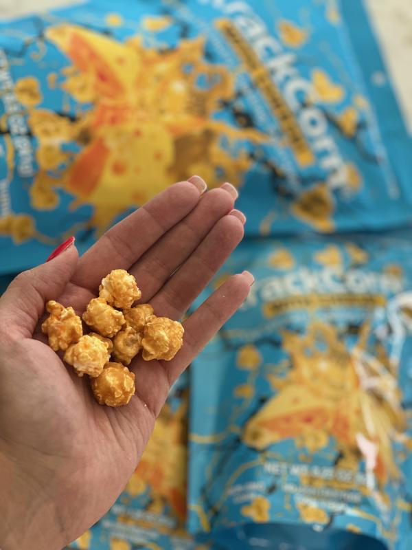 KrackCorn Popcorn Mixed Trial 3-Pack! Three Delicious Flavors. Original Crunchy Caramel. Savory Cheddar Cheese. Spicy Jalapeno Heat. Gluten Free. Non-GMO.
