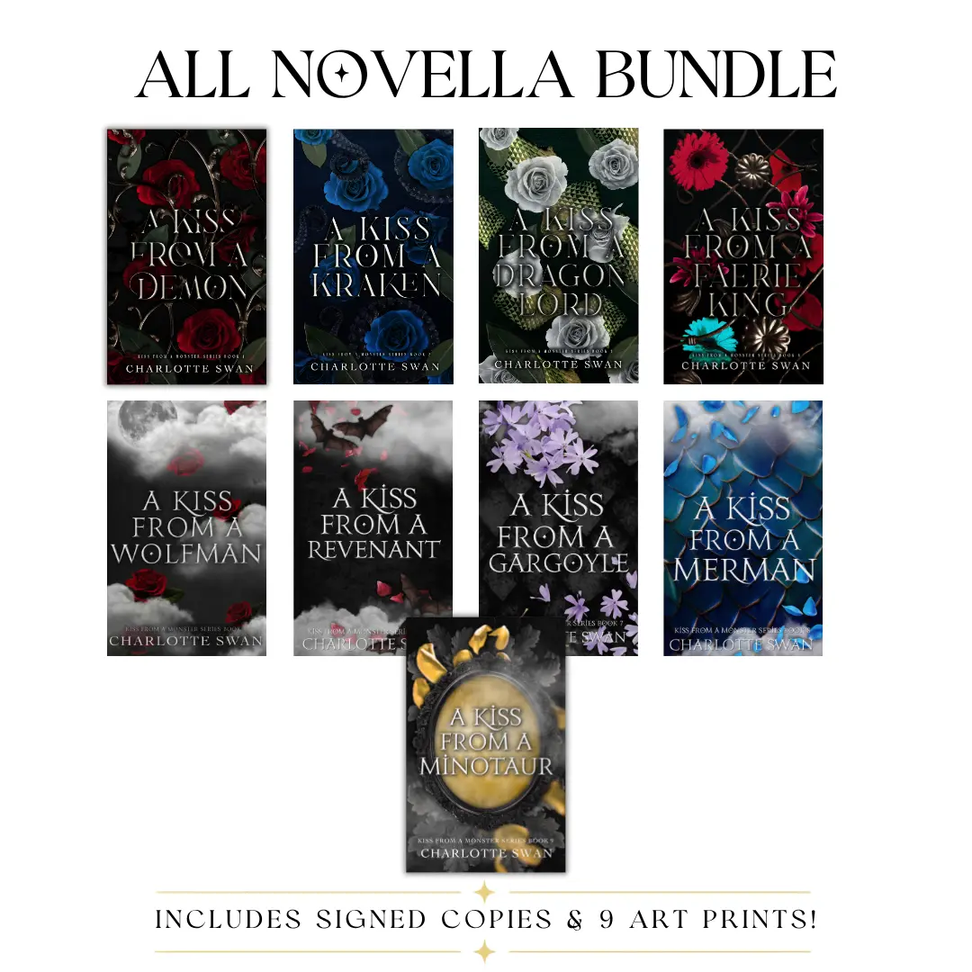 Kiss From a Monster Series All Novella Bundle - 9 Standalone Steamy Monster Romance Novellas with Art Prints