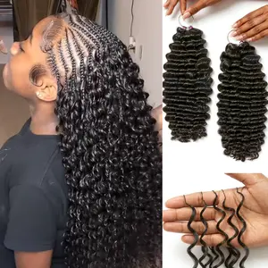 [New Arrival]LUVME Readitress™ Pre-Separated Feather Crochet Human Hair Extensions Deep Wave / Kinky Straight / Silky Straight Protective Style Miracle Knots 1 Pack For Full Head Beginner Friendly Limited Time Offer TikTok Exclusive #luvmenewarrivals