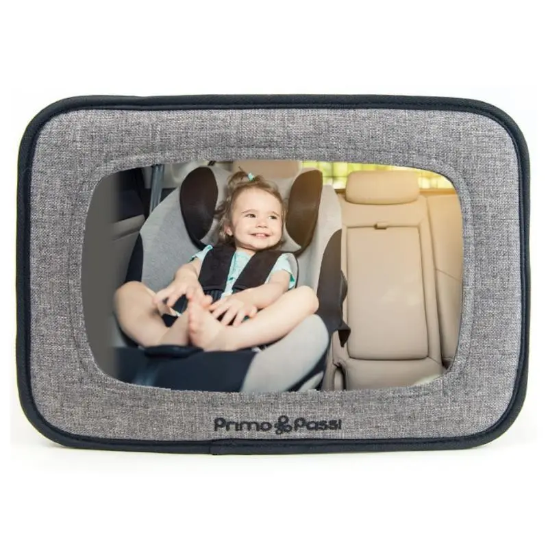 Primo Passi - Baby Car Mirror for Infant Rear Facing, Black Melange