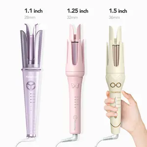 Newme Automatic Curling Iron: 1.1 inch/1.25 inch/1.5 inch Professional Automatic Curlers with Fast Heat-up - Beach Waves Hair Curler，Fast Heating, Dual Voltage, Smart Sensor,Negative Generator Adjustable Temp & Timer Reminder, Safety Curler