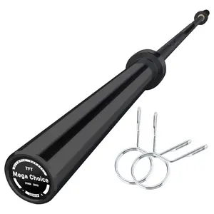 Garvee 7FT Professional Barbell Bar - High-Strength Steel Weightlifting Bar for Powerlifting, Deadlift & Bench Press - Features Knurling, Quiet Rotation & Compatible with 2" Plates for Home Gym