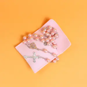 Rosary Beads Catholic for Women - Confirmation Gifts for Teenage Girl, Artificial Pearls Beads Rosary, Gifts for Women