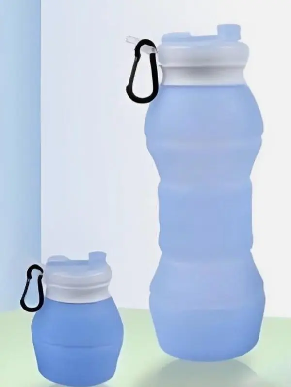 Collapsible BPA-free Silicone Water Bottle| Foldable Lightweight Travel Friendly