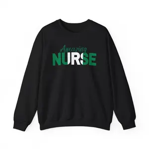Nigerian flag Amazing Nurse Sweatshirt - Perfect Gift for Nursing Grads, Medical Professionals, Healthcare Workers, Birthdays, Appreciation Days