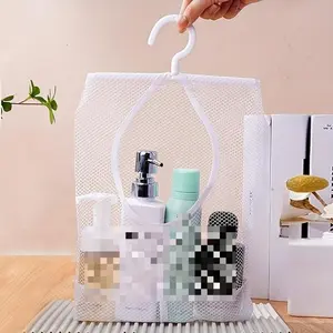 3 Pack Mesh Hanging Shower Caddies, Breathable Quick-Drain Storage Bags, Multi-Use Hanging Organizer for Bathroom, Shower Toiletries & Home Organization