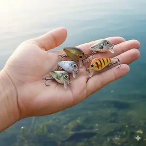 Ultra Light 1.5g Micro Hard Lure Kit: 2.7cm Realistic Minnow, Non-Slip Hooks for Bass, Trout, Panfish. Perfect for Freshwater & Saltwater Fishing.