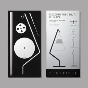 Trettitre LIGHT POLE for Camping Light and Speakers Portable Outdoor Lighting Solution