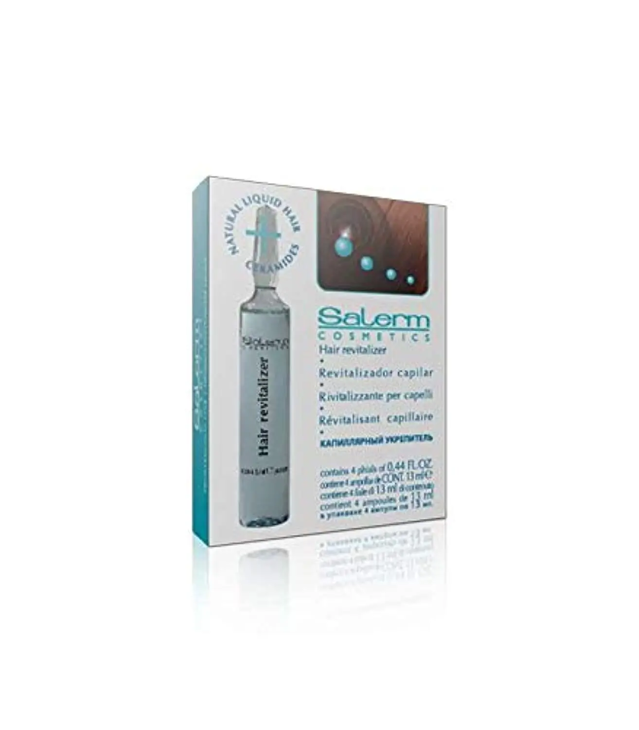 SALERM Energy Hair Regenerator Vials, Daily Intensive Serum to Restore Strength and Reduce Loss - Unisex Treatment for Fine, Wavy and Straight Types