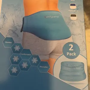 Ice Pack for Back Pain 2 Packs, Reusable Gel Lower Back Wrap, Hot Cold Compression for Lower Lumbar, Waist