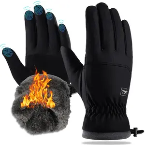 Extreme Cold Weather Thermal Gloves for Women & Men - Winter Ski Snow Gloves with Touchscreen Compatibility, Windproof Insulated Gloves with Adjustable Pull-On Closure, Non-Slip Grip - Ideal for Skiing, Snowboarding, Cycling, Hiking, Running, Driving