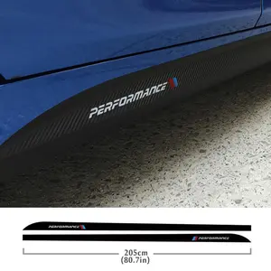 For BMW F20 F40 F22 F30 E90 F32 F10 F06 F07 F46 M3 M4 M5 E60 Z4 G20 F15 F16 G30 X1 M Performance Door Side Skirt Sticker Decal
