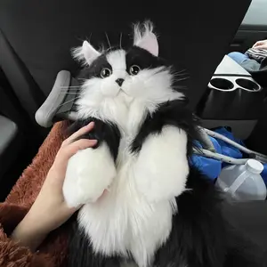 Product Review of 【TikTokShopBacktoSchool】Chongker Stylish Daypack Plush Cat Backpack - Realistic Stuffed Animal Fashion Accessory & Unique Gift for Cat Lovers - 1 Set Gift Wrap from S**e