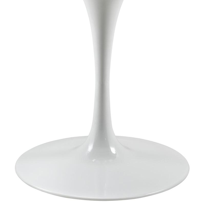 Modway Lippa 40" Round Artificial Marble Dining Table in White