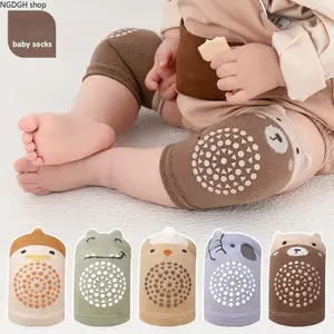 Trendy Cartoon Animal Baby Knee High Socks - Soft, Breathable, Non-Slip Grip for Crawling, Standing, Bear Owl Cat Design, Ideal for Toddler Summer Fall Daily Outfit & Activity