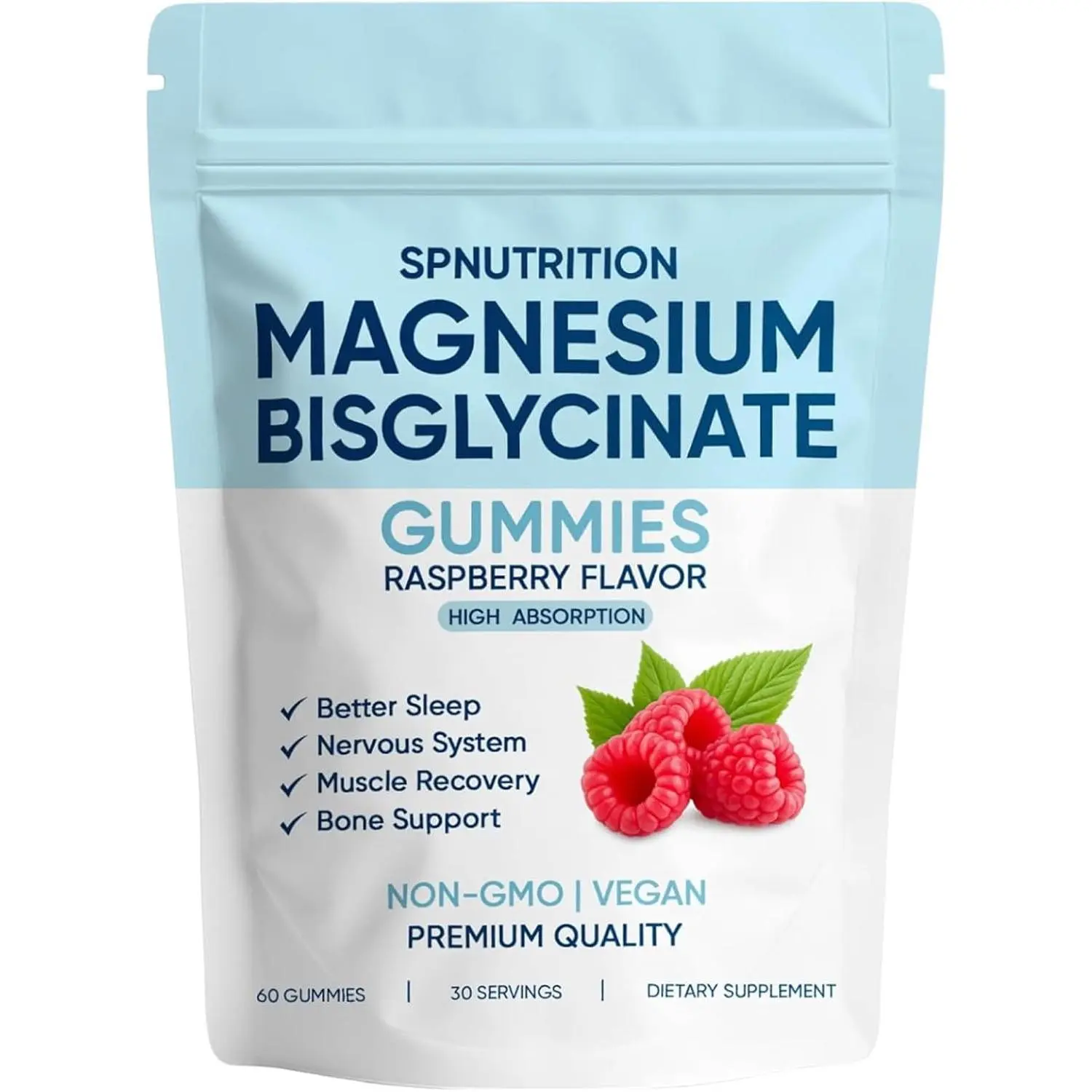 Magnesium Bisglycinate Gummies 400mg High Absorption Magnesium Chelate Supplement Raspberry Flavor for Muscle Relaxation Calm Restful Sleep Support Bone Strength Stress Relief Vegan Chewable 60 Gummies