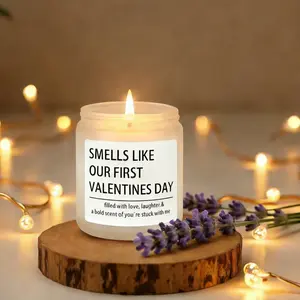 smells just like the scented candle from our first Valentine's Day, a Valentine's Day gift for him, a Valentine's Day gift for a boyfriend or girlfriend, scented candle, Home Fragrances, Lavender Scented