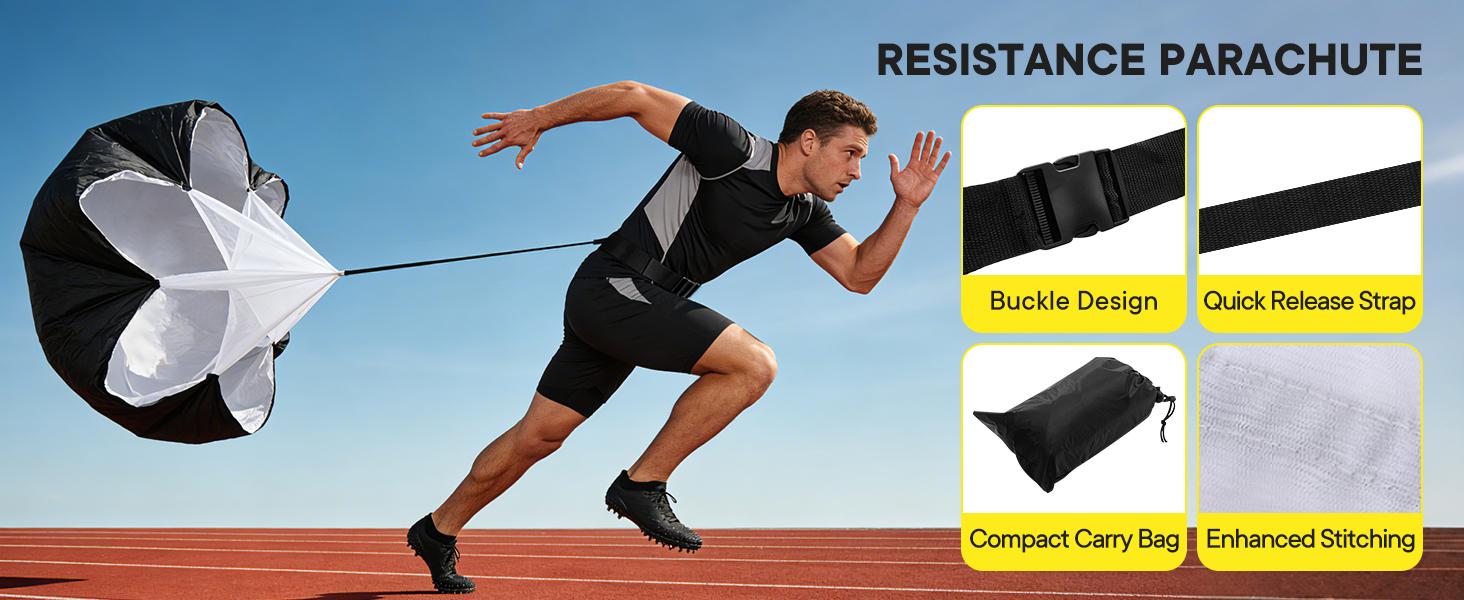 Agility Ladder Training Set with Speed Parachute, Hurdles, Cones, Jump Rope, Athletic Speed & Coordination Workouts Equipment, Athlete Training, Performance Training